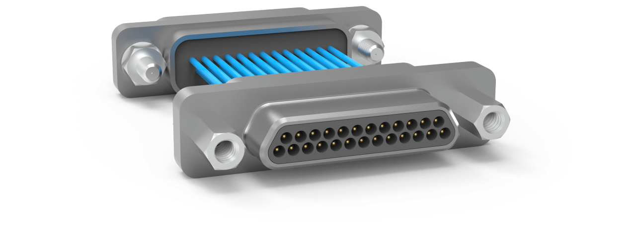 AirBorn M Series, Micro-D Plug-to-Plug Jumper Cable with electrodeposited cadmium aluminum shell.