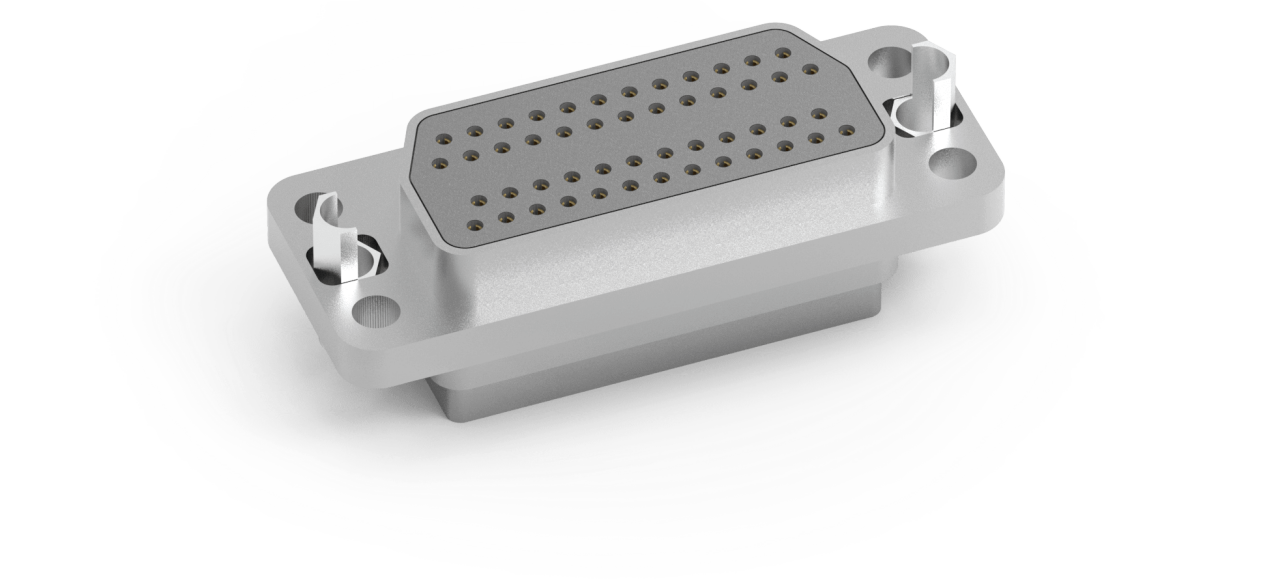 AirBorn RocKet Macro-D connector power plug with a panel-mount option.