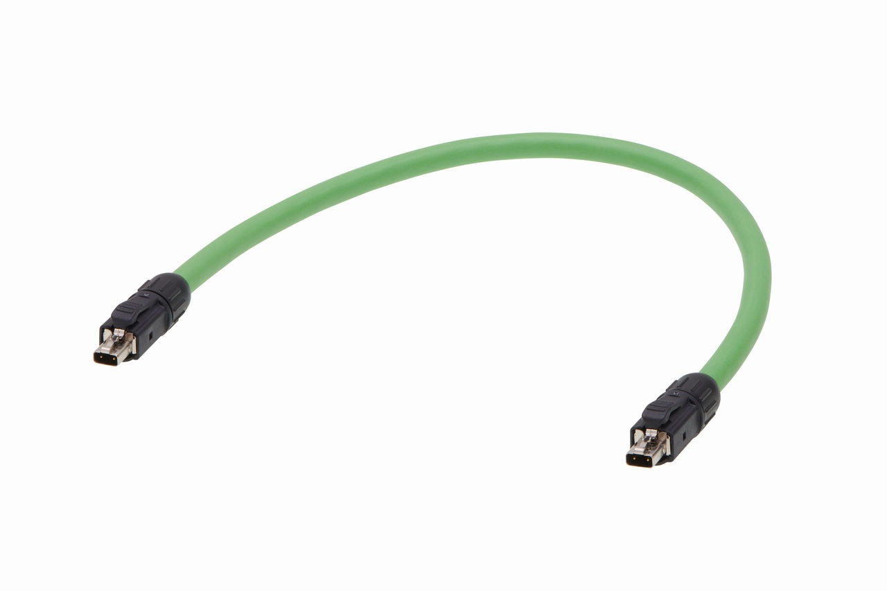 Molex T1 industrial single-pair ethernet (SPE) M12 plug cable assembly.