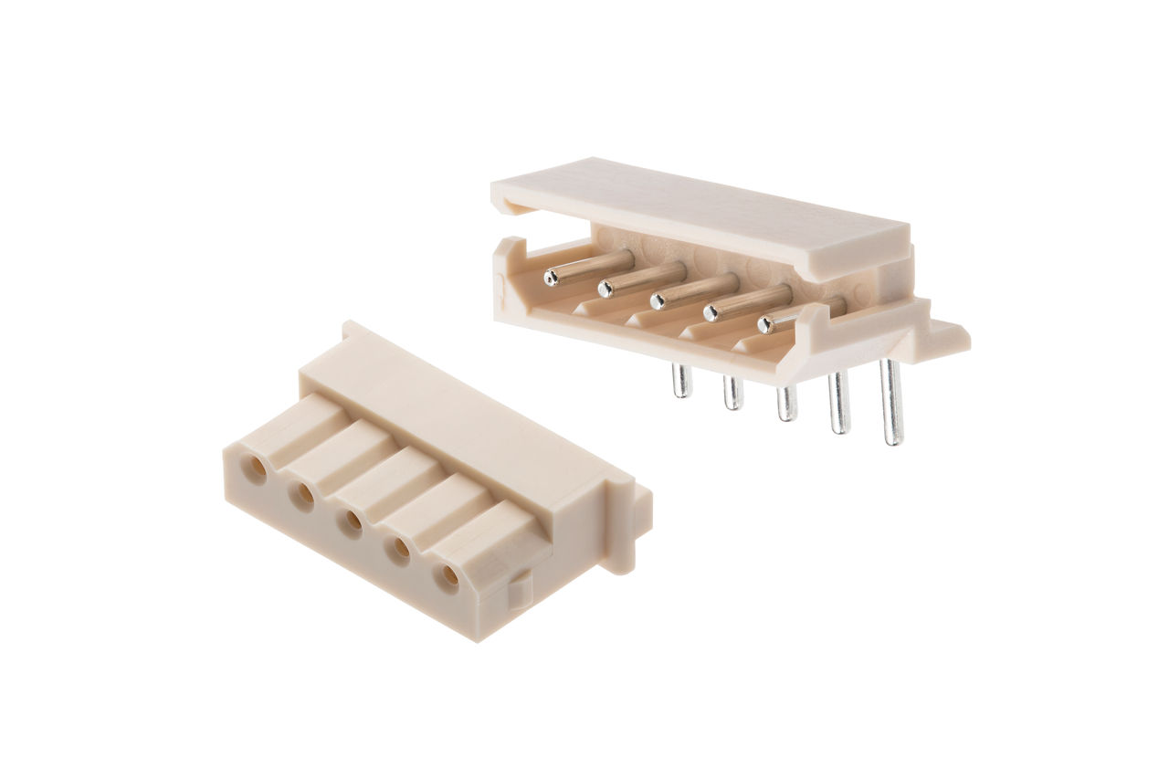 Mini-SPOX rectangular connector header and receptacle.