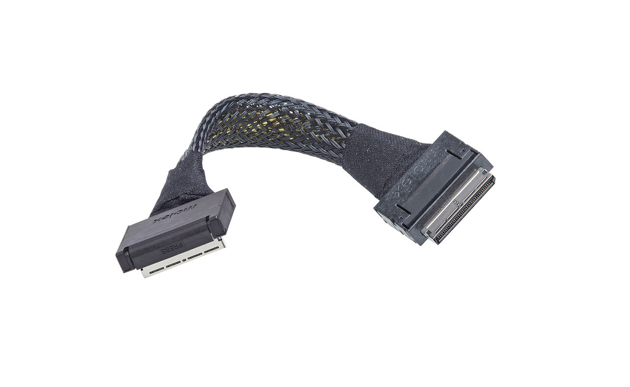 Nano-Pitch I/O connectors terminated on a cable.