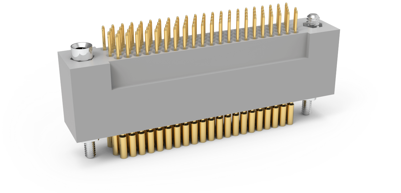 AirBorn R Series rectangular connector with removable cable mount plug.
