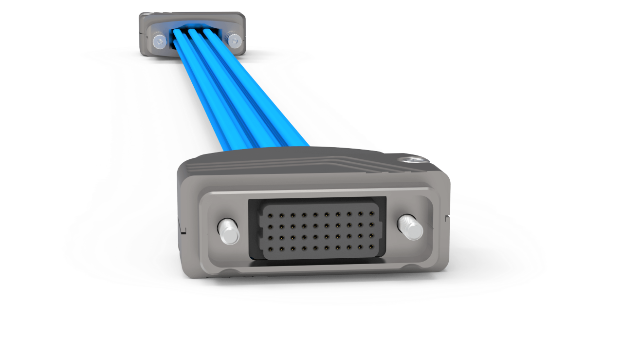 AirBorn verSI cable assembly with rectangular receptacle.