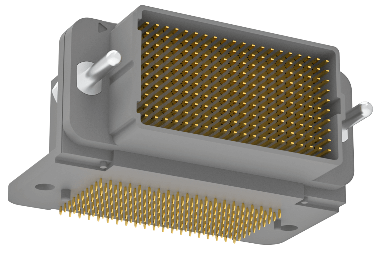 AirBorn verSI rectangular connector plug with locking screws.
