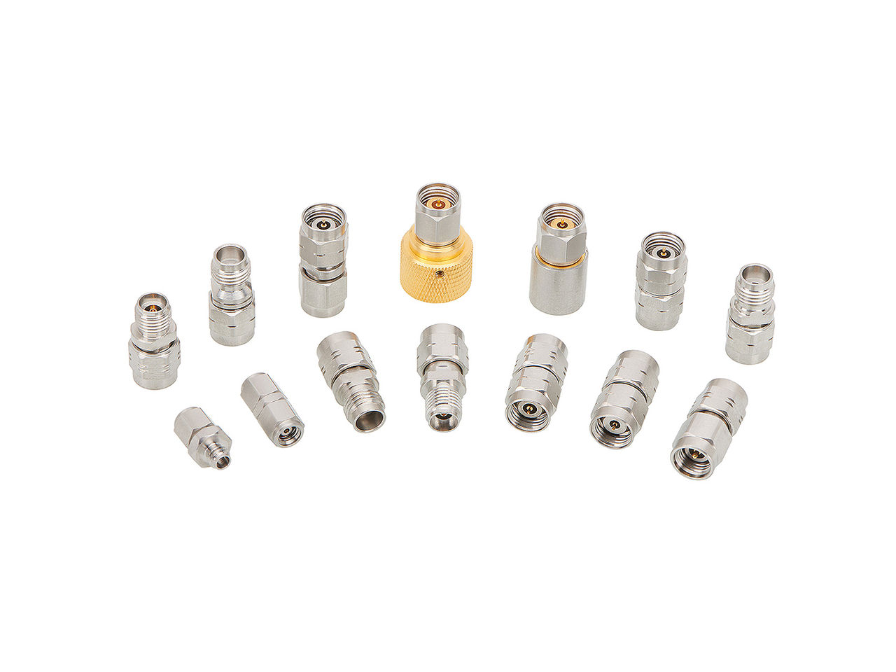 Precision RF connectors and adapters. 