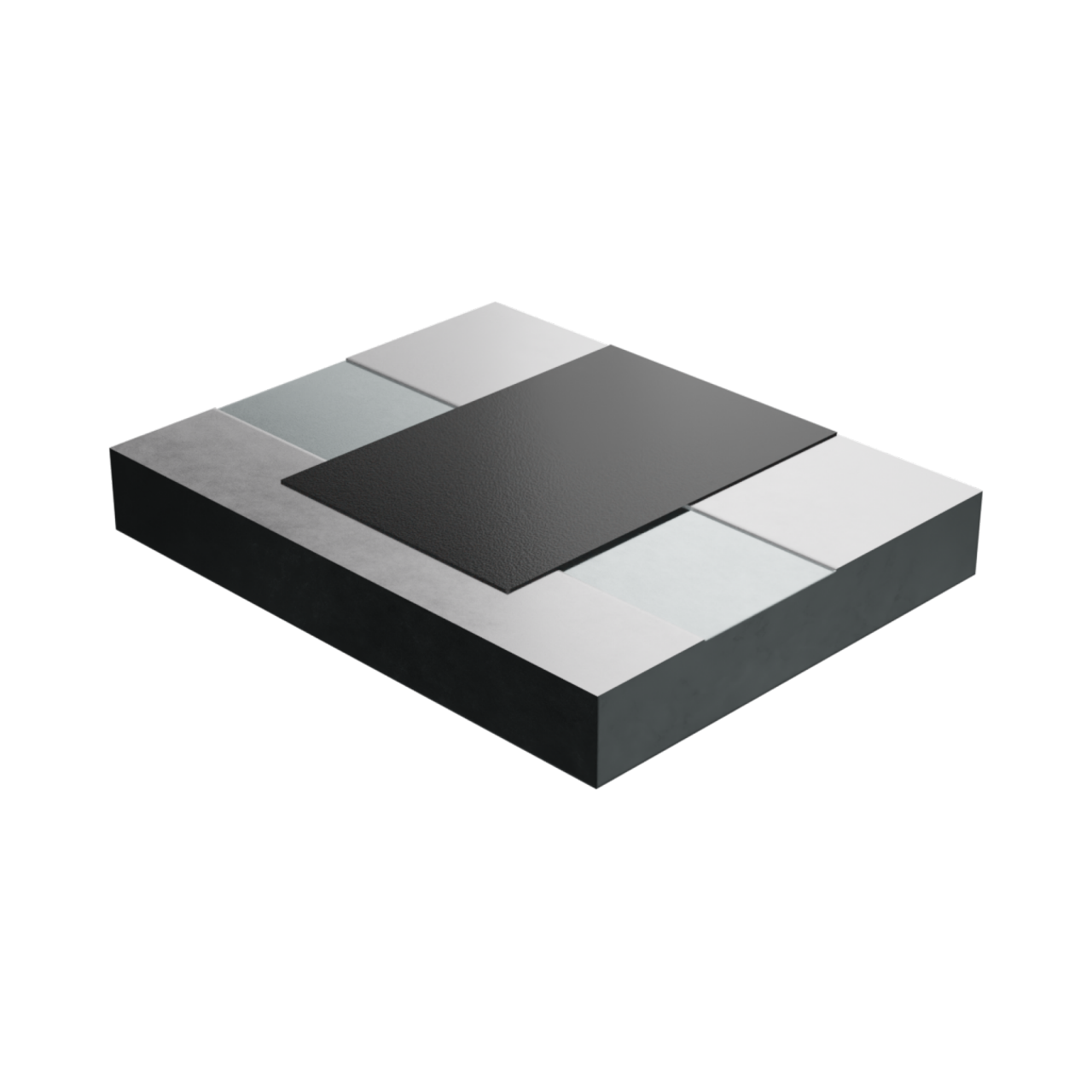 Chip attenuator with silver over nickel plating. 